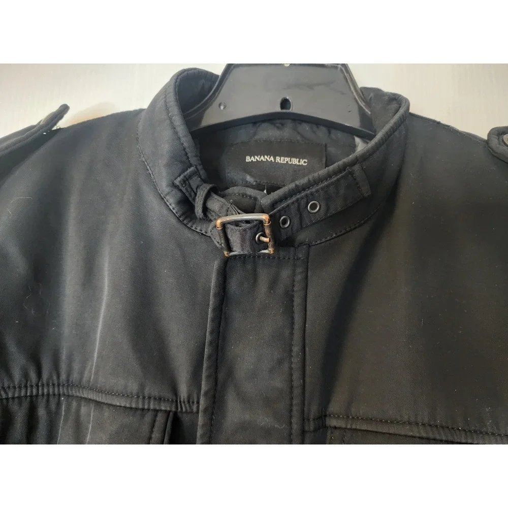 Banana Republic Mens Black Insulated Jacket 4 Front Pockets‎ Size XL